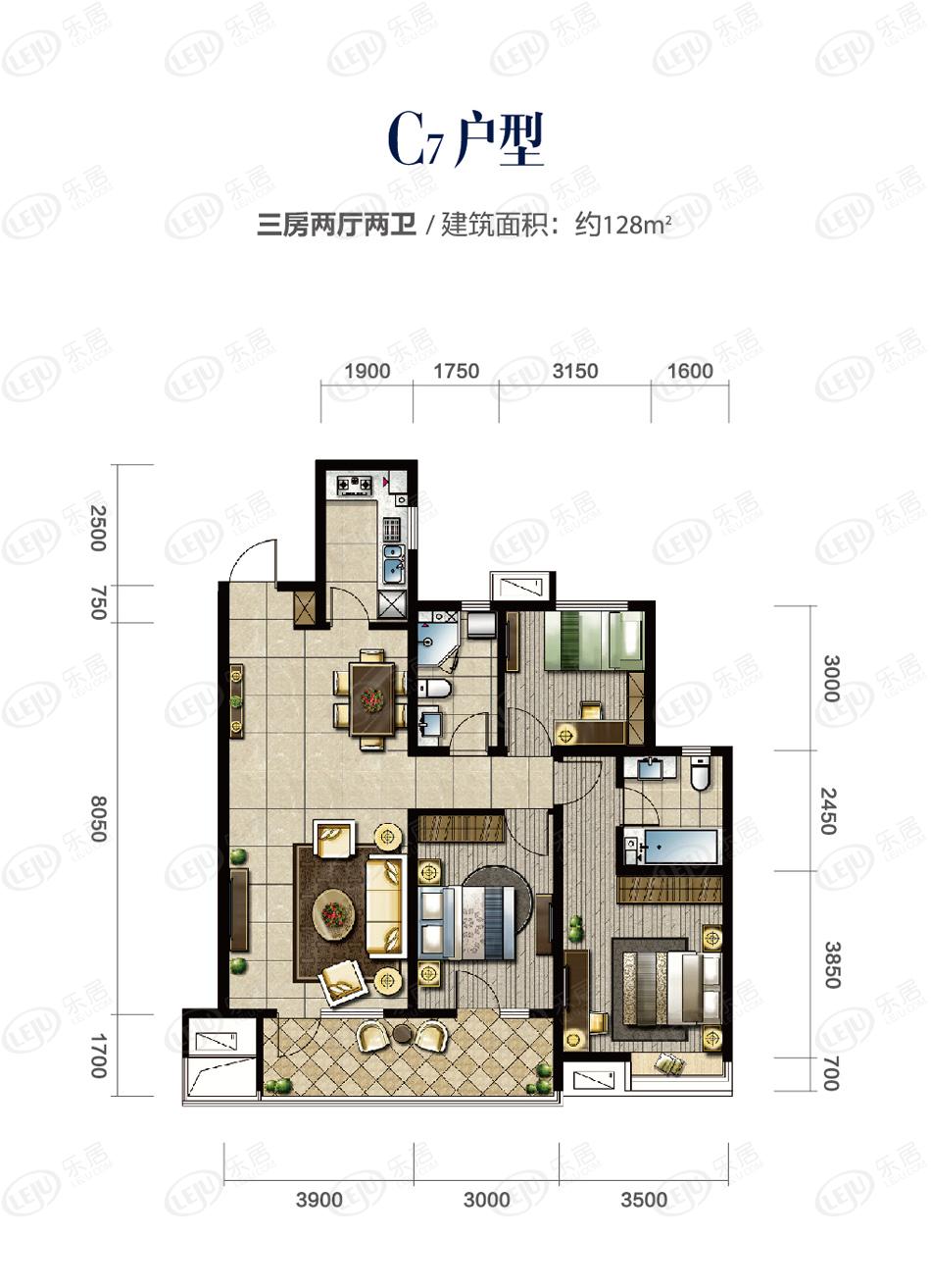 华润威海湾九里c7户型图