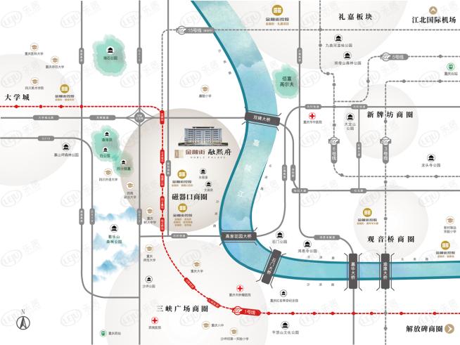 重庆金融街融府位置交通图