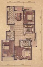 长安10号房型: 三房;  面积段: 120 －150 平方米;户型图