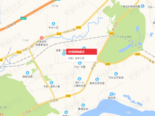沈阳世茂国风盛京位置交通图