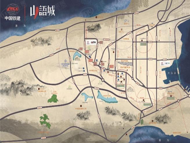中国铁建·山语城位置交通图