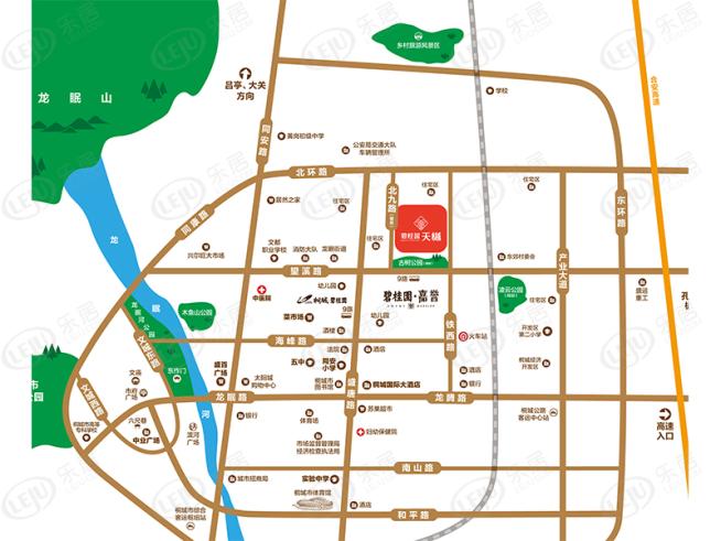 桐城碧桂园·天樾位置交通图