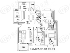 新青浦佳园房型: 四房;  面积段: 140.08 －149.68 平方米;户型图