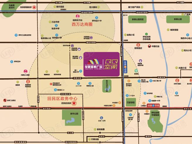 绿蒙国泰广场位置交通图
