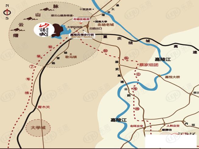 中国铁建山语城位置交通图