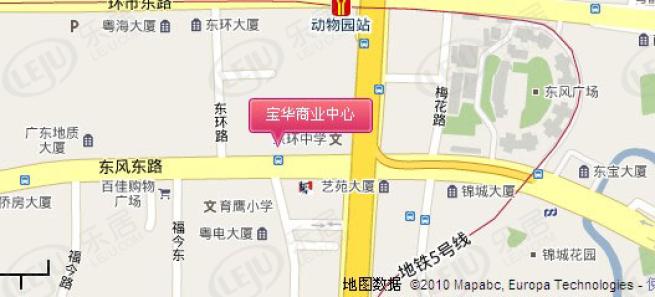 宝华商业中心位置交通图
