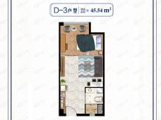 龙溪香岸-公寓D-3户型户型图
