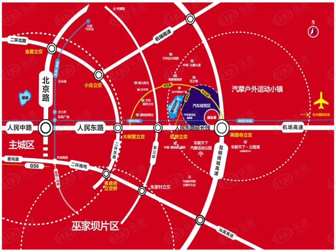 昆明城投·新东集位置交通图