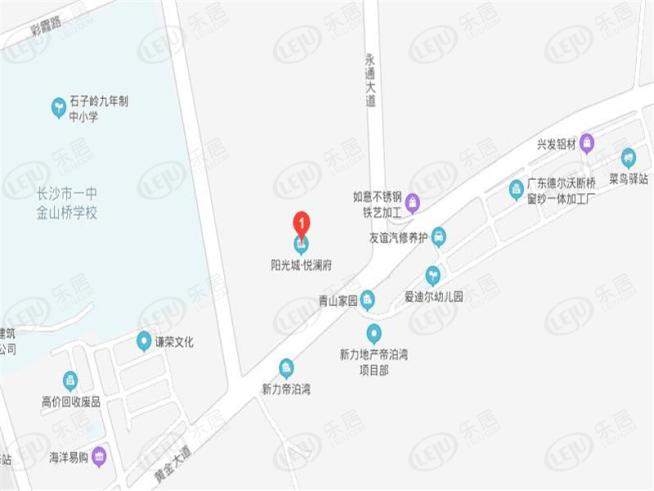 阳光城·联利·悦澜府位置交通图