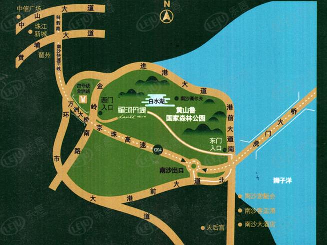 星河丹堤位置交通图