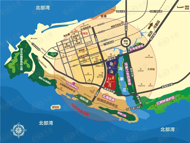 彰泰观江海位置交通图