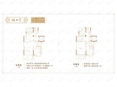 北京城建西华龙樾3室2厅2卫户型图