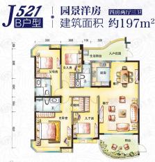 碧桂园城市花园（广州）J521 B户型户型图
