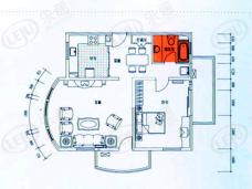 碧云东方公寓房型: 一房;  面积段: 77 －96 平方米;
户型图